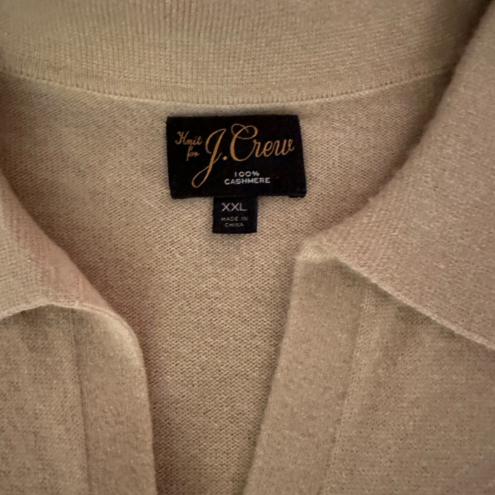JCREW MENS CASHMERE SHORT SLEEVE MONTAUK SWEATER XXL